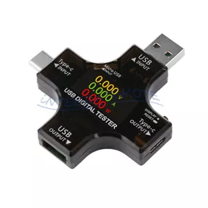 Medidor de alimentación digital USB tipo C probador multímetro prueba de voltaje de corriente Bluetooth - Imagen 1 de 29