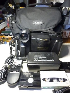 Sharp VL-E47 8mm Viewcam Video Camera Bundle Large Screen Tested Ex Condition - Picture 1 of 14