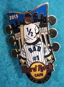 NEW YORK FATHER'S DAY SON BASEBALL STADIUM HEADSTOCK 2013 Hard Rock Cafe PIN LE - Picture 1 of 1