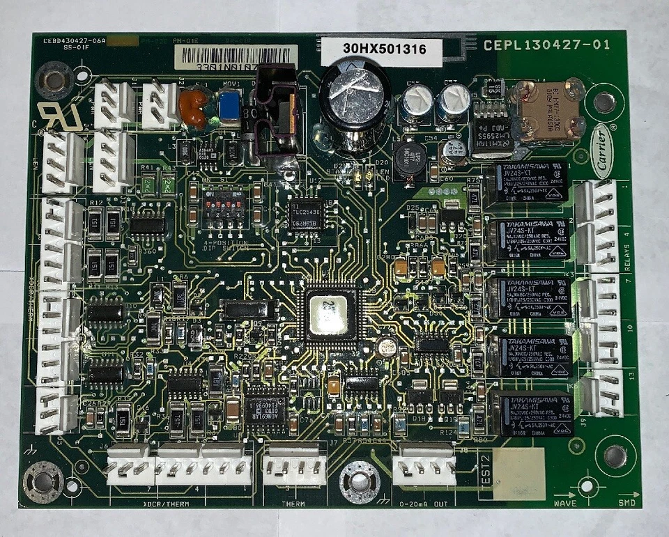 CARRIER CHILLER CONTROL CIRCUIT BOARD 30HX501316 CEPL130427-01 - Image 1 of 4