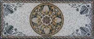 Mosaic Marble Byzantine Patterns CARPET Art Design 78x33 Inches - Picture 1 of 1