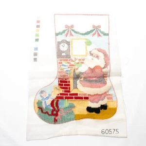 Medias de Navidad pintadas vintage Bucilla Hearthside 60575 solo lienzo - Imagen 1 de 4