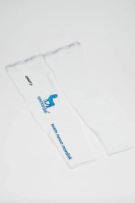 全新 2017 男式 Craft Team Novo Nordisk EBC 自行车护腿器,白色,尺寸 S — 第 1/2 张图片
