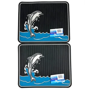Vtg Dolphin Limited Edition Utility Car Truck RV Pet Rubber Floor Mats, Pair - Bild 1 von 4