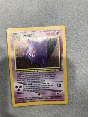 1999 Pokemon Set  GENGAR Holo Rare 5/62 English - Image 1 of 4