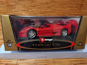 Burago Ferrari F50 1/18 Gold Collection Model Car Rare - Picture 1 of 6