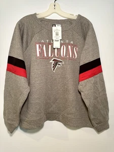 NWT Atlanta Falcons NFL Licensed Women’s Gray Soft Sweatshirt $39.99 MSRP Sz XXL - Picture 1 of 17