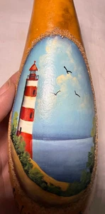Handbemalter Kürbis Sapelo Insel, Leuchtturm, Georgien und Bibelvers - Bild 1 von 8