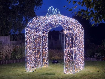 Festive Frames Arched Tunnel Christmas Display Kit with Lights 2.6mtrs high - Image 1 of 4