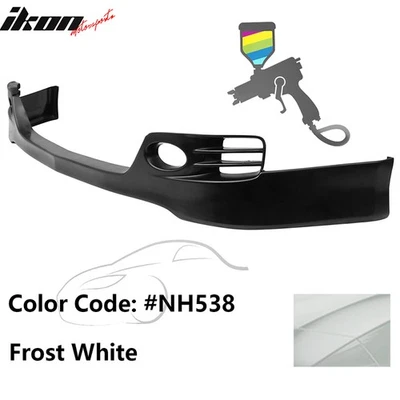 Fits 06-08 Acura TSX Front Bumper Lip EURO-R Style Spoiler #NH538 White Splitter Foto 1 de 4