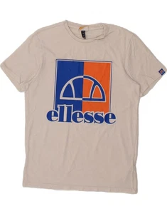 ELLESSE Mens Graphic T-Shirt Top Medium White Cotton YL03 - Picture 1 of 3