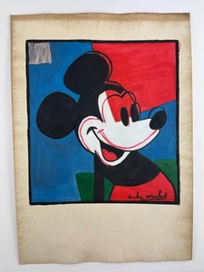 ANDY WARHOL COA art painting original drawing vintage paper signed stamped - Picture 1 of 3