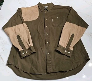 Columbia Herren Jagd Schieß Hemd Knopfleiste Gr. Large grün Tasche Outdoor - Bild 1 von 9