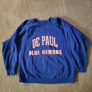 Vintage 1980s? Chicago DePaul University Blue Demons Sweatshirt XLarge? No Tags - Picture 1 of 5