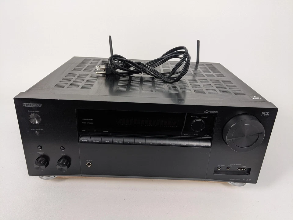 Onkyo TX-RZ610 7.2 Ch Network AV Receiver Black Dolby Atmos WiFi Bluetooth HDMI - Image 1 of 4