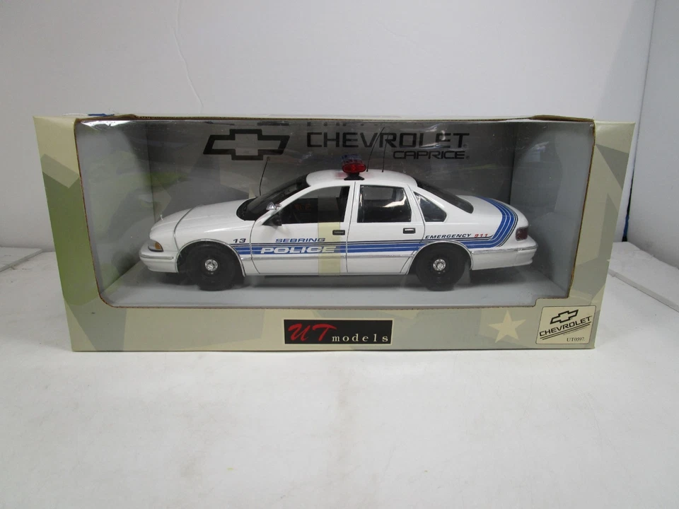UT MODELS 1/18 WHITE 1996 CHEVY CAPRICE SEBRING POLICE NEW *READ* - Image 1 of 4