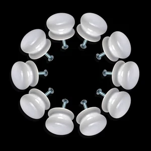 10 CERÁMICA BLANCA TIRADORES Armario Mueble Puerta Cajón Perilla Moderna - Imagen 1 de 19