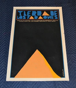 Póster de la película original cubana 1970 en serigrafía.Tierra de faraón.Pirámide de Egipto.Arte. - Imagen 1 de 3