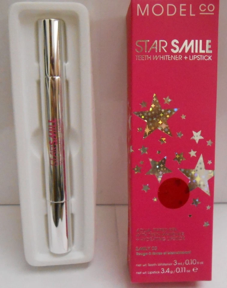 Model Co Star Smile Teeth Whitener + Lipstick 0.11 fl oz EMILY 03 NEW IN BOX - Image 1 of 1