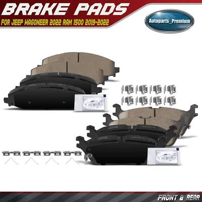 Керамические передние и задние тормозные колодки 8x для Jeep Wagoneer 2022 Ram 1500 2019-2022 - Изображение 1 из 4