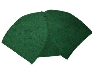 Lot 10x1 Dark Green Turkish Quality Kufi/Skull Cap/NAMAZ TOPI/Salah/ TOPI/Muslim - Picture 1 of 2