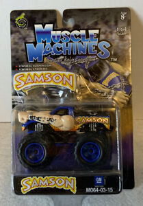 MUSCLE MACHINES 1/64 SAMSON Chevy Monster Truck 2003 Die Cast Blue GM M064-03-15