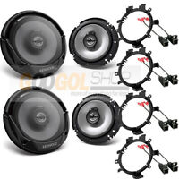Kenwood Front//Rear Door Speakers w//6x8/" to 6.5/" adapters fits 99-2014 Ford F-150