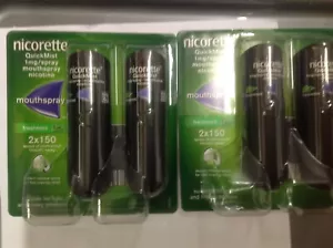 NICORETTE QUICKMIST FRESHMINT MOUTH SPRAYS NICOTINE 2 DOUBLE PACKETS AUG 2026 - Picture 1 of 22