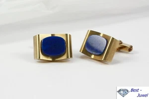 Gemelos En 585 Oro Con Lapis Lazuli - Imagen 1 de 2