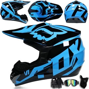 Nuevo Casco de Motocross Niños Adultos Casco Integral + Gafas Cross + Guantes - Imagen 1 de 27