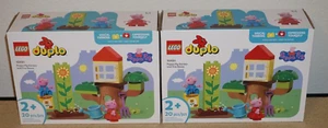 (2 Set) LEGO Duplo 10431 Peppa Pig Garden And Tree House Building Set - Picture 1 of 4