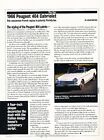 1966 Peugeot 404 Cabriolet Original Car Review Print Article J635
