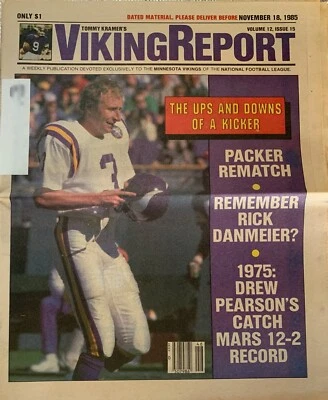 Informe de los Vikings de Minnesota 18/11/1985 - Vikings vs Green Bay Packers Foto 1 de 4