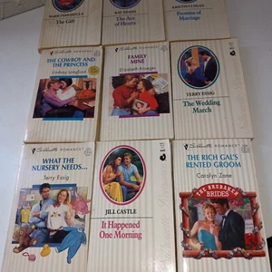 9 Older Silhouette Romance Noves 1988-1998, Good Readable Condition - Imagen 1 de 6