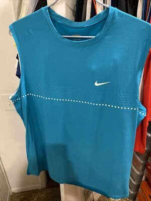 Camiseta Nike Tenis Sin Mangas - Rafa & Del Potro US Open 2009 Talla XXL Verde Azulado/Blanco Foto 1 de 4