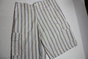 NEW NON STOP SOFICH STRIPED SHORTS SIZE 32 - Picture 1 of 8