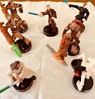 Lot 7 Star Wars Attacktix Battle Game Action Figures Darth Wookie Obi-Wan Droid