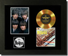 THE BEATLES Please Please Me signed GOLD mini RECORD style CD Display Framed 