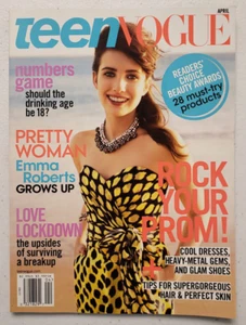 Teen Vogue Magazine April 2009 Pretty Woman Emma Roberts Grows Up - Picture 1 of 2