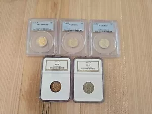 ESTATE SALE US GRADED COINS PCGS NGC OLD WHOLE SALE LOT With Toning 1943 1944 45 - Picture 1 of 11