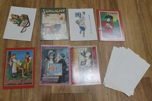 NEW SUNLIGHT SOAP VINTAGE COLLECTOR GREETINGS CARDS x7  - 100TH ANNIVERSARY - Picture 1 of 2