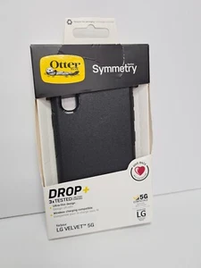 OtterBox LG Velvet 5G Case Symmetry Series Back Cover Black - Bild 1 von 3