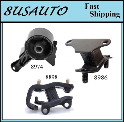 3 件装电机和变速器安装 适合讴歌 CL 3.2L 2001 - 2003;TL 3.2L 1999-2003 — 第 1/4 张图片