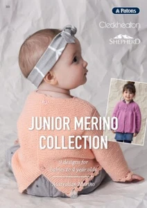 PATONS CLECKHEATON SHEPHERD PATTERN BOOK #355 JUNIOR MERINO COLLECTION - Picture 1 of 11