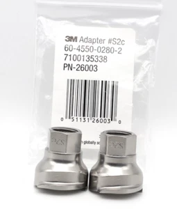 (2-Pk) 3M PPS Series 2.0 Spray Gun Cup Adapter 26003 Type S2c 16mm Female 1.5mm - Picture 1 of 5