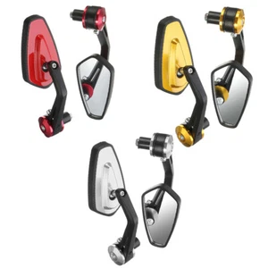 Aluminum Alloy ABS Motorcycle Rearview Mirrors with High-definition Glass Silver - Picture 1 of 6