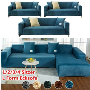 Sofabezug Stretch Stuhl Sofabezüge Elastische Sofahusse für 1 2 3 4 Sitzer - Bild 1 von 90