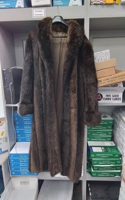Abrigo de piel de castor canadiense de pelo largo vintage talla 12 - almacenado desde 1993 Foto 1 de 4