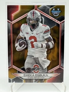 2023 Bowman Best U - Gold Geometric Refractor #44 Emeka Egbuka/50 Ohio St. - Picture 1 of 2