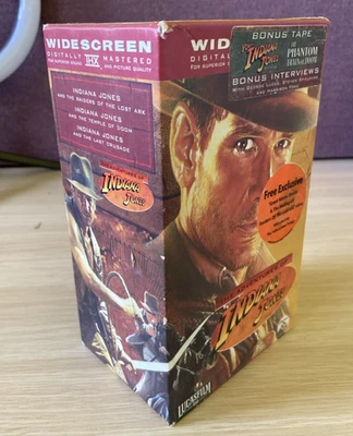 Indiana Jones Trilogy box set (VHS, 2000) Widescreen - Image 1 of 4